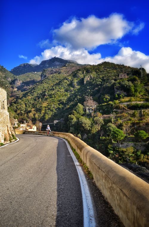 Bicycle touring the Amalfi Coast; Two Wheel Travel  - Southern Italy Winter Bicycle tour. 