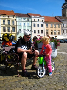 little cyclist; ceske budejovice; bike touring; summer 2012
