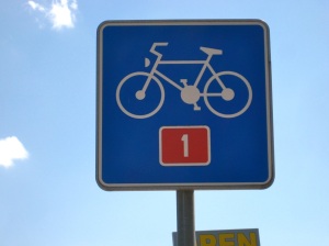 Bike sign in Slovenia